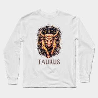 Taurus Zodiac Sign Long Sleeve T-Shirt